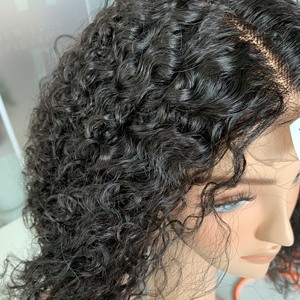 Vierge et brute fermeture cheveux humains os droite haute qualité cheveux humains court bouclés perruque cheveux en gros - Product Image 2