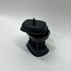 Luxury Arabic Rectangular Chafing Dish Matte Black Pillar Stand Soup Warmer Ramadan <b>Buffet</b> <b>Server</b> Single Unit - Product Image 1