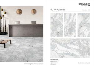 Carreaux de porcelaine émaillée polie à surface sculptée moderne, conçus pour une installation murale et au sol, offrant un aspect raffiné. - Product Image 5