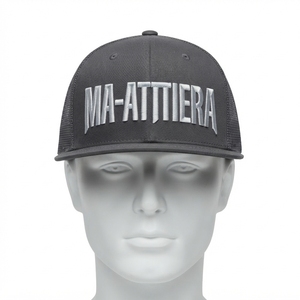 Gorra Trucker Gris Carbón para Hombre, con Logotipo Bordado Personalizado, Malla Trasera, Ajustable, Estilo Urbano - Product Image 3