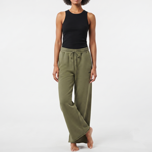 Pantalones Jogger Casuales para Mujer, Color Verde Oliva, de Pierna Ancha, Transpirables, de Alta Calidad, al por Mayor - Product Image 6