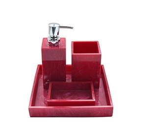 Nuevo Set de Baño de Resina con Diseño en Espiral para el Hogar: Dispensador, Kit de Maquillaje, Soporte para Brochas y Bandeja de Almacenamiento para Tocador a un Precio Accesible - Product Image 4