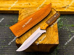 High Quality Stainless Steel Drop Point Hunting & Camping <b>Knife</b> with Wood Handle Razor <b>Sharp</b> Sheath DIY Grade Wholesale OEM/ODM - Product Image 2