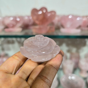 Figurine sculptée à la main pierre précieuse naturelle fleur de cristal de guérison pour la méditation Feng Shui et la décoration intérieure par le fournisseur en vrac de l'Inde - Product Image 3