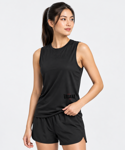 Custom logo <b>Women's</b> <b>Black</b> Crew Neck <b>Tank</b> <b>Top</b> Sleeveless Solid Sporty Gym Shirt Factory direct - Product Image 1