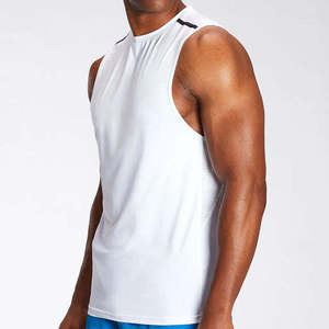 Vente en gros de débardeurs personnalisés pour hommes, fabricant OEM, fournisseur de marques privées, production en vrac, gilet de sport 100% coton peigné GSM - Product Image 4