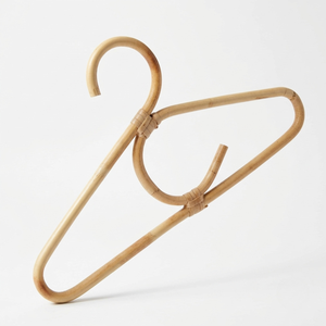 Cintres en rotin naturel écologiques en gros, taille personnalisée, sûrs pour bébés, pour intérieur et extérieur, pour la vente au détail et les crèches - Product Image 1