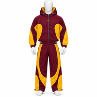 Ensemble de survêtement 2 pièces pour homme, coupe-vent léger et surdimensionné à capuche, respirant, en nylon imperméable