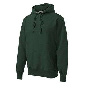 Sudadera con Capucha para Hombre, Color Verde Oscuro, Corte Regular, Color Sólido, Algodón, Informal, con Bolsillo Delantero - Product Image 3