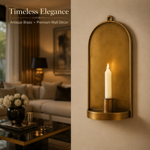 Modern Brass Arched Wall Candle <b>Sconce</b> Decorative Metal Wall Candle Holder Luxury Minimalist Home Décor for Living Room Hallway - Product Image 4