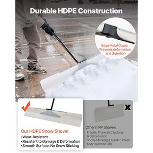 Pala da Neve per Esterni da 48 Pollici con Impugnatura Ergonomica e Lama in Plastica HDPE con Manico Segmentato - Product Image 3