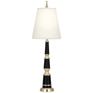 Lampe de table moderne de luxe en laiton avec abat-jour en tissu haut de gamme, éclairage d'appoint élégant pour chambre et salon - Product Image 6