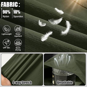 Pantalones Cargo de Diseño Clásico, Ligeros, Transpirables, de Mezcla de Algodón de Alta Calidad, Ajuste Flexible, Múltiples Bolsillos, Estilo Elegante - Product Image 2