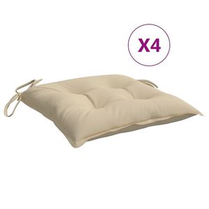 Juego de 4 Cojines para Sillas de Exterior de Tela Oxford Beige, 100% Poliéster, Duraderos y Elegantes - Product Image 2