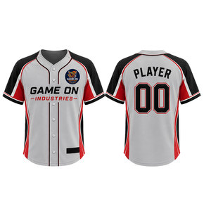 เสื้อเบสบอลผู้ชายพิมพ์ลายคุณภาพพรีเมียมขายดีจาก Game On Industries ระบายเหงื่อได้ดี แขนสั้น พิมพ์ลายแบบ Sublimation - Product Image 5