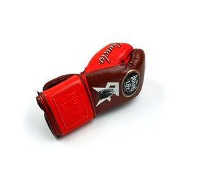 Latest No Boxing No Life Canelo Brown Orange Real Cowhide <b>Leather</b> Boxing Gloves Mexican Style Hook and Loop LightWeight - Product Image 3