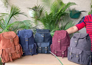 Large Capacity Suede Leather Backpacks <b>for</b> <b>Men</b> & Women School <b>Bags</b> Vintage Drawstring Daypack High Quality Laptop Backpack <b>Bags</b> - Product Image 3