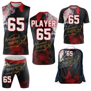 Ensemble de maillots de football américain 7 contre 7 de qualité supérieure, personnalisables, avec sublimation par compression - Product Image 1