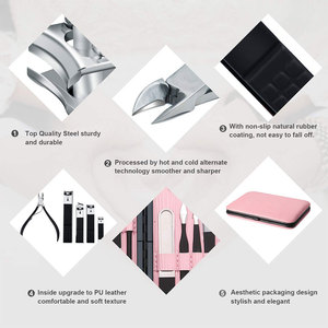 Ensemble de manucure professionnel, kit de coupe-ongles, outils de soin des pieds, kit de toilettage pour femmes en acier inoxydable, 18 pièces, pour voyage ou maison (rose) - Product Image 6