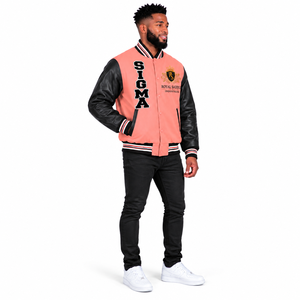Chaqueta Varsity Personalizada con Logotipo Bordado y Mangas de Cuero para Ropa Urbana Premium y Venta al Por Mayor - Product Image 5