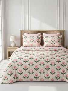 100% Polyester Microfiber Soft Printed Reversible Eco-Friendly Comforter/Duvet Home Use Floral 150gsm Filling Modern Woven OEM - Product Image 3