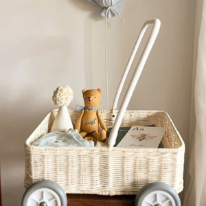 Chariot à tirer en rotin pour enfants - Product Image 4