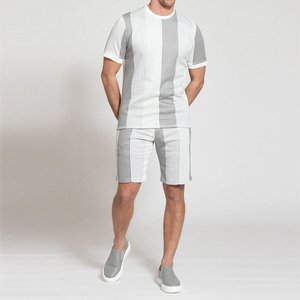 Men's Short <b>Sets</b> 2 Piece Outfits - Casual Summer Short Sleeve Sweatsuits <b>Sets</b> for Men with Cargo Pocket Custom Logo Men <b>Sets</b> - Product Image 1