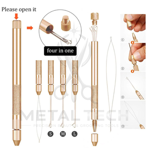 High Quality Hair Extension Pulling Loop <b>Needle</b> Wire Threader Tool For Micro Ring <b>Bead</b> Installation Salon DIY Accessories - Product Image 6