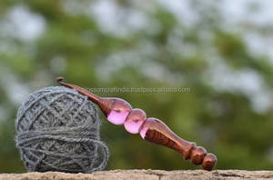 High Quality Handcrafted Wood Epoxy Crochet <b>Hook</b> <b>Tool</b> Designed for Smooth Crochet Knitting and Comfortable Grip - Product Image 4