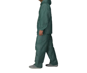 Top Selling Cheap Price Custom Waterproof Rain Suit Men Reflective Stripe Hooded <b>Jacket</b> Pants Set Outdoor Windproof Rainwear - Product Image 3