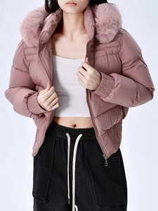 OEM Services High Quality Women <b>Puffer</b> <b>Jacket</b> New Design Women <b>Puffer</b> <b>Jacket</b> for Winter <b>Crop</b> <b>Jackets</b> Solid Color Full Sleeves - Product Image 4