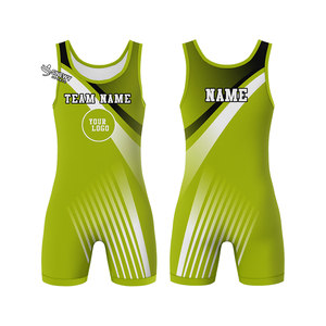 Combinaison de lutte personnalisée pour hommes, impression par sublimation, spandex/polyester 240g, poids léger, logo frontal, coupe ajustée - Product Image 5