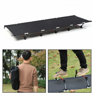<b>CAMPING</b> Built-in Inflator Pump TPU Nylon Bag Packaging OEM Brand Name Closed <b>Foaming</b> Air Mattress Type Outdoor style MD02 - Product Image 2