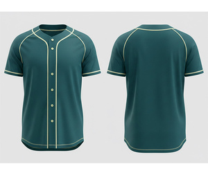 Maillot de baseball personnalisé avec logo, vêtements de sport sublimés pour équipe |   Kit de baseball d'équipe avec logo et numéros personnalisés |   Bas en polyester respirant - Product Image 4