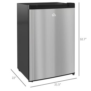Congélateur vertical compact de 3 pieds cubes avec thermostat réglable et porte argentée réversible - Product Image 3