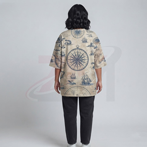 Camiseta Premium Extra Grande para Mujer, Sublimación Completa, Secado Rápido, Ligera, Ropa de Moda, Fabricación Personalizada - Product Image 3