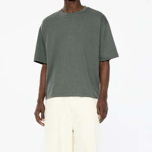 OEM Wholesale Drop Shoulder Boxy <b>Shirt</b> Heavyweight Street Apparel Custom Men Heavy Cotton Boxy T-<b>Shirt</b> Thick Fabric Loose Fit - Product Image 4