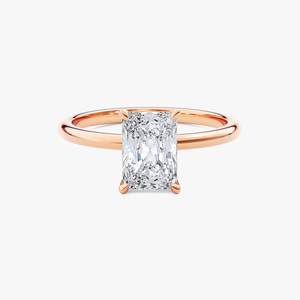925 Sterling <b>Silver</b> D Color VVS Moissanite Jewelry <b>Solitaire</b> Radiant Cut Diamond Engagement Gold Rhodium Plated Custom <b>Ring</b> - Product Image 3