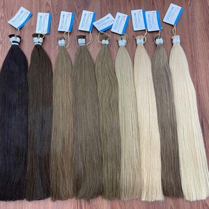 Top produit Extensions de cheveux en vrac magasin de cheveux couleur claire prix de gros pas de perte pas d'enchevêtrement prêt à expédier en stock en vrac - Product Image 4