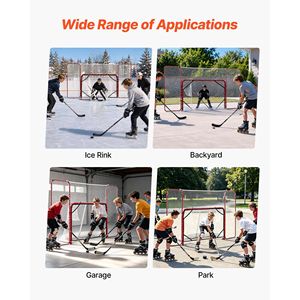 Set di Porte da Hockey su Strada in Acciaio 10x6FT, Leggere e Portatili, per Allenamento Professionale - Product Image 6