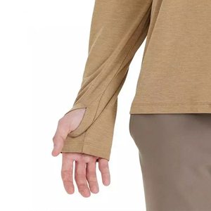 Camisa de Pesca con Capucha Unisex Color Caqui, Manga Larga, Protección Solar UPF 50, Secado Rápido, Color Sólido, 100% Poliéster, Ropa para Exteriores - Product Image 4