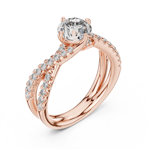 Rose Gold Plated 925 Sterling Silver Moissanite <b>Diamond</b> <b>Ring</b> Wholesale Jewelry Supplier OEM Factory - Product Image 3