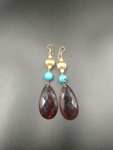 Boucles d'oreilles Amaira Jewels Water Hoop en perle d'eau de mer, minimalistes, plaquées or, argent 925, serti clos, pour femme, à porter au quotidien, cadeau - Product Image 5