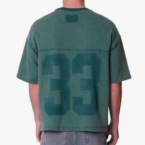 T-shirts pour hommes, coupe ample, col rond, respirants, séchage rapide, écologiques, 180g polyester/coton, grande taille, streetwear - Product Image 3