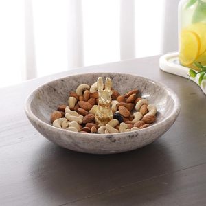High on Demand Modern Marble Uruli <b>Flower</b> Bowl Multi-Functional Dining Table Bowl with Prosperity and Grace - Product Image 3