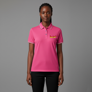 Polo Rosa para Mujer, Manga Corta, Logotipo Bordado en la Parte Delantera, Estilo Casual, Tela Oxford Transpirable, 100% Poliéster, en Oferta Online - Product Image 4
