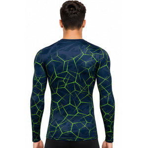 Vente en gros de chemises de sport thermiques à compression à manches longues en spandex/polyester tricotées unisexes, design par sublimation - Product Image 5