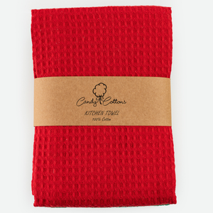 Checkered Cotton Kitchen <b>Towels</b> Rectangle Woven Machine Wash <b>Red</b> Green White Pattern - Product Image 6