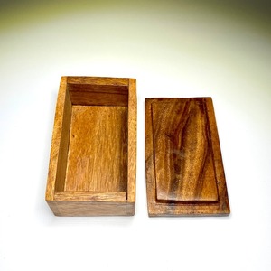 Bela Acacia Wood <b>Tabletop</b> <b>Storage</b> Box Rustic Rectangular Handcrafted for Home & Wedding Gift Packaging - Product Image 1