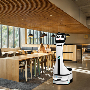 Robot Camarero Autónomo Alpha Panda para Entrega <span class=keywords><strong>de</strong></span> Comida y Bebidas en Restaurantes, con Navegación Láser, Gran Capacidad <span class=keywords><strong>de</strong></span> 4 Niveles - Product Image 3
